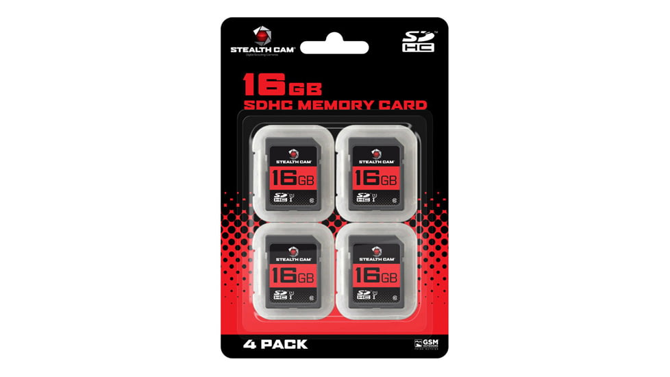 Stealth Cam 16GB SD CARD 4 PACK F324D7D2, STLSTC16GB4PK