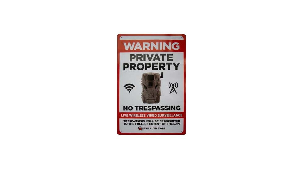 Stealth Cam Stealth Live Wireless Video Surveillance Signs, STC-SIGN-LWVS