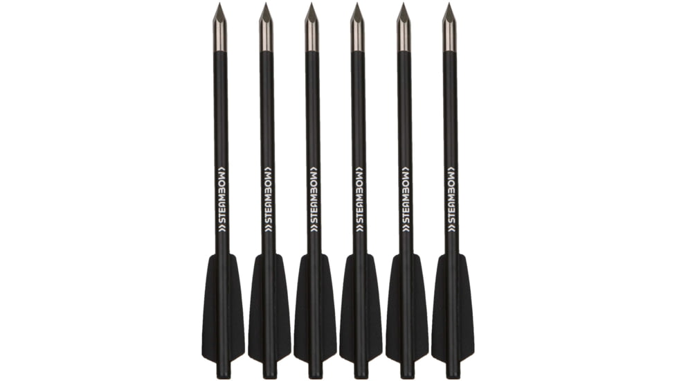 Steambow AR-Series Bodkin Arrows, Set of 6, Black, 401