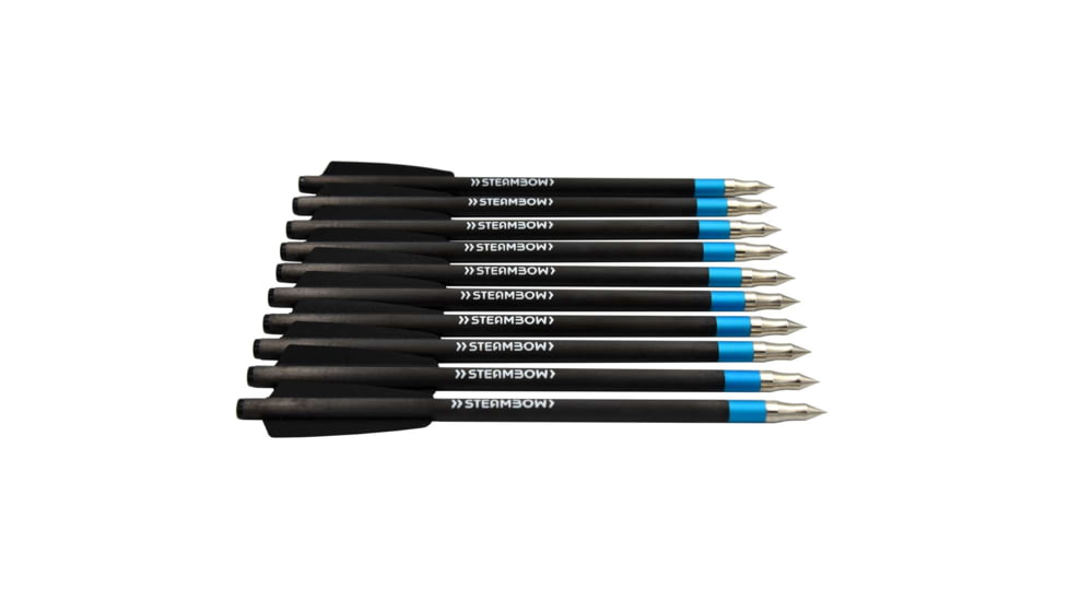 Steambow AR-Series - Carbon Heavy Bodkin Target Arrows, Set of 10 pcs, Black, 637