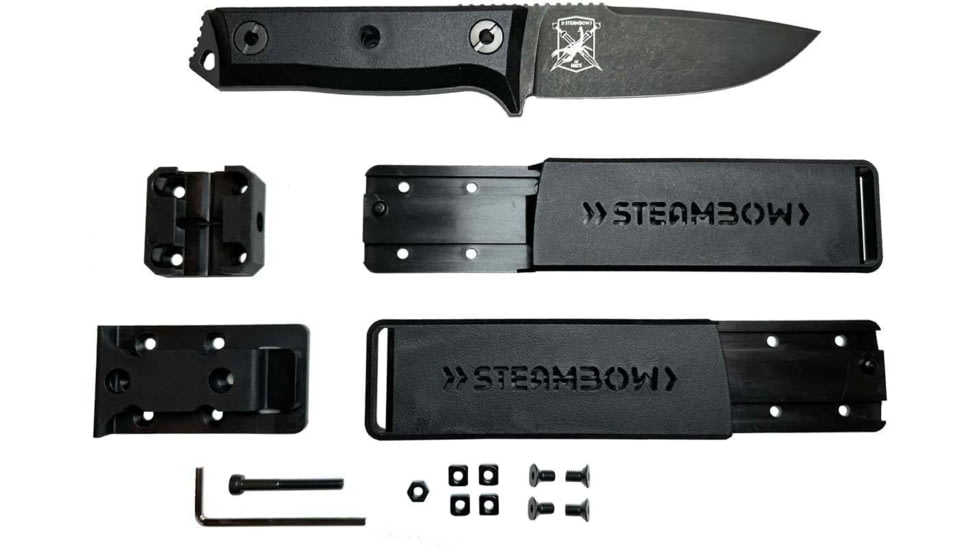 Steambow K1 Knife, Dark Stonewashed Finish, Black, 480