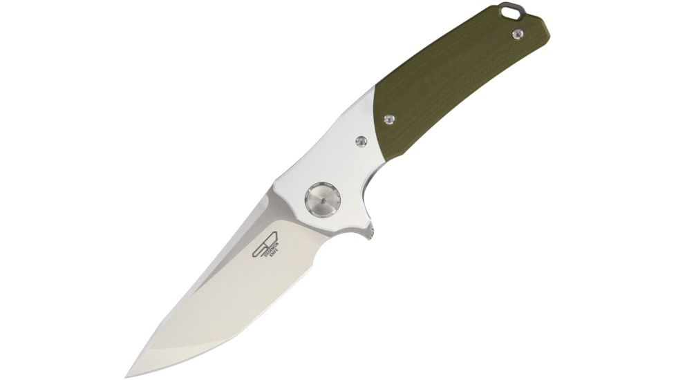 Stedemon DSM 3 Linerlock Green Folding Knife,3.75in,Standard Edge,Satin,Green,G10 Handle STEDSM32