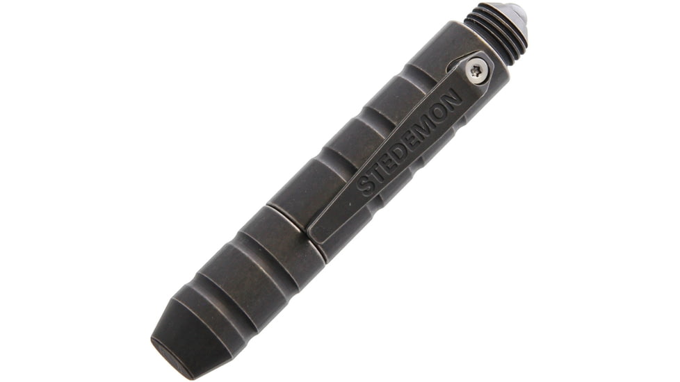 Stedemon EDC Tactical Pen Black, Edc Tactical Pen, 2.88in Overall, Glass Breaker, Twist Off Cap, Comes With One Additional Standard Black Ink Refill, Titanium Construction, Black, Black, P01BLC