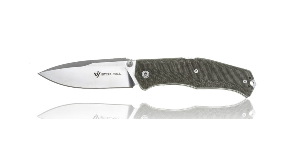 Steel Will Gekko Folding Knife Blade 7.87 in OAL, Green 1550