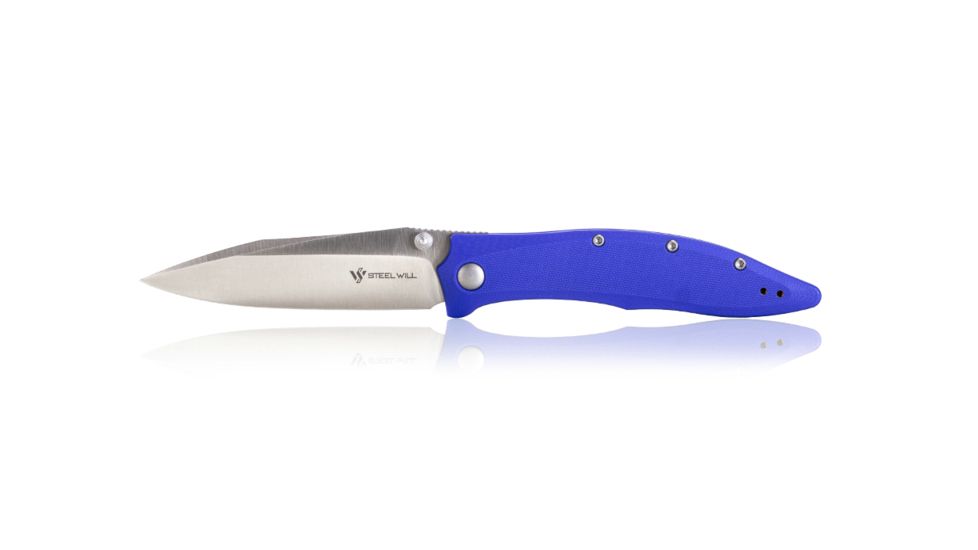 Steel Will Gienah F53-13 Folding Knives, 3.9in, D2 Steel, Drop Point, Blue/Grey, One Size SWF53-13