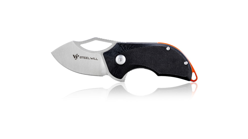Steel Will Kobold Folding Knife, 1.75in, D2, Drop Point, Satin Blade, G10 Anodized Handle, Black, SWF66-16