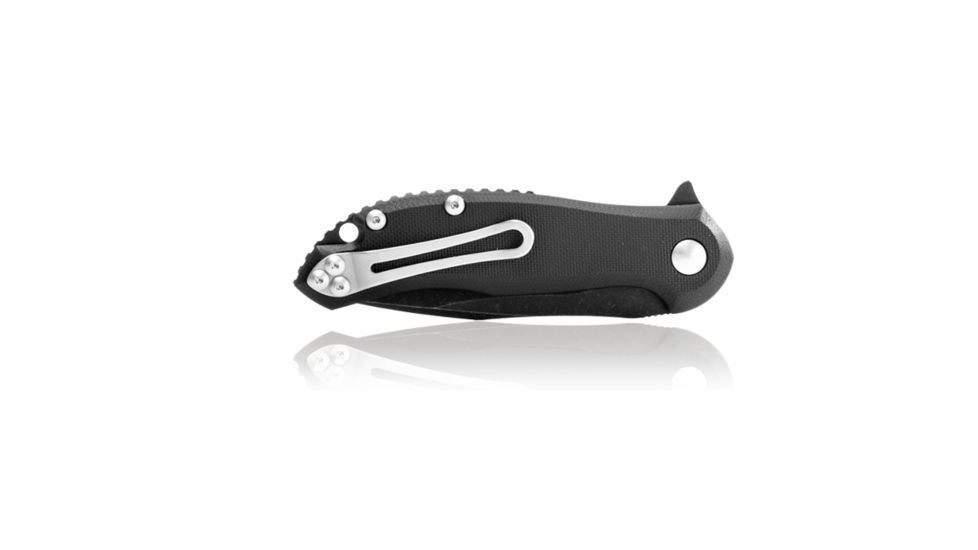 Steel Will Lanner Folding Knife, 3.25in D2 Steel Blade, Black Coated, Black Handle F35M-09