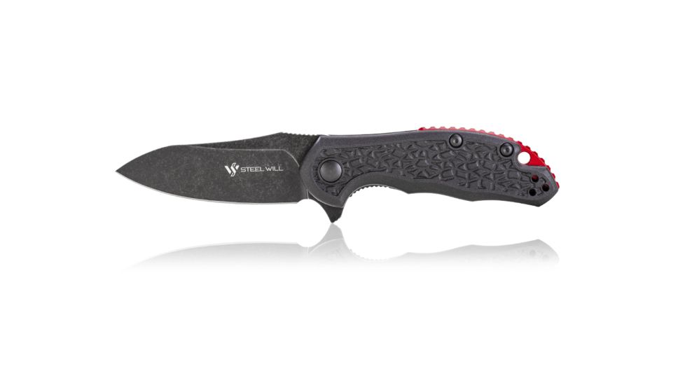 Steel Will Modus Folding Knife, 2.75 inch, D2 Steel, Clip Point, Black, FRN Handle, Black F25M-18