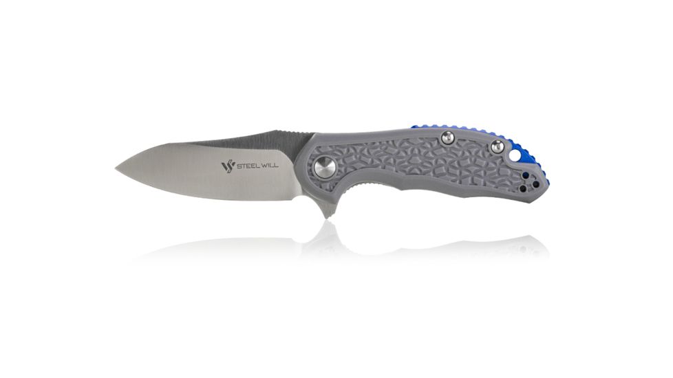 Steel Will Modus Folding Knife, 2.75 inch, D2 Steel, Clip Point, Gray, FRN Handle, Stainless Steel F25M-14