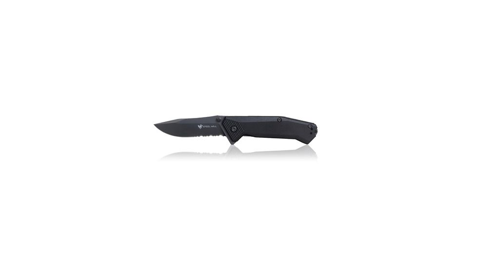 Steel Will Onrush 632 Folding Knife, 3.62in, N690Co Steel, Serrated, G10, Black, 632S