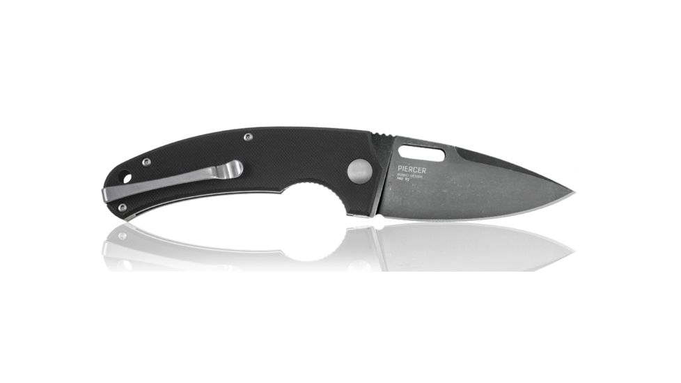 Steel Will Piercer Folding Knife, 3.2in D2 Steel Blade, Black Stonewash, F40-09