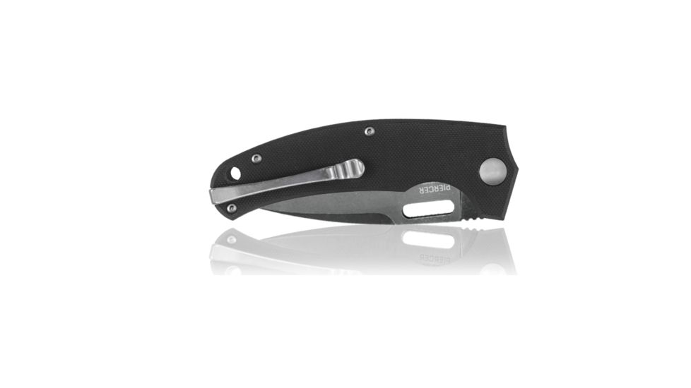 Steel Will Piercer Folding Knife, 3.2in D2 Steel Blade, Black Stonewash, F40-09