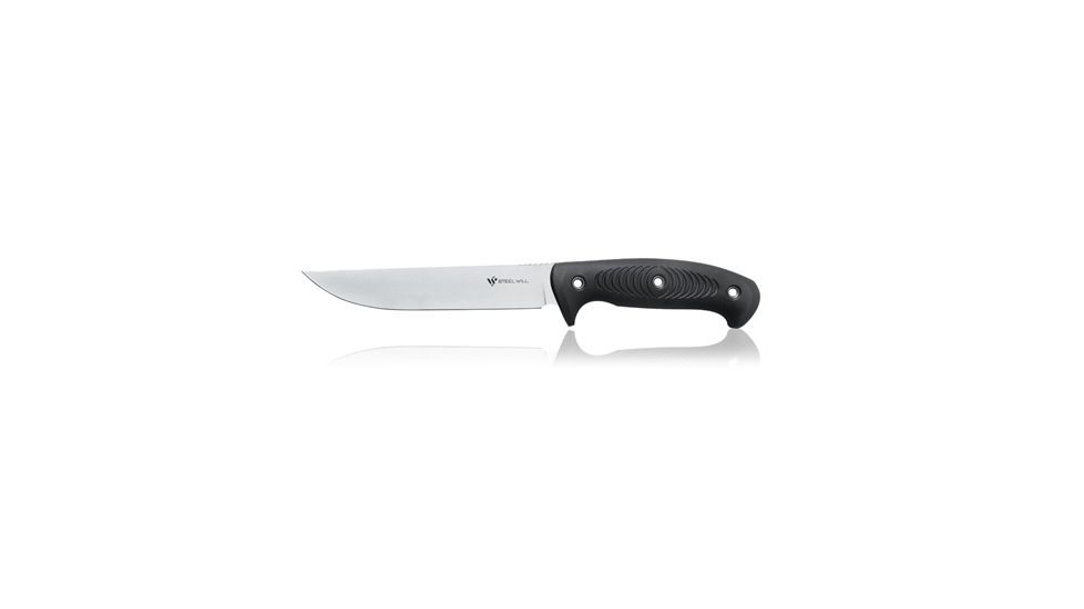 Steel Will Roamer R375 Fixed Blade Knife, 6.4in, 9Cr18MoV Steel, TPE, Black, R375-1BK