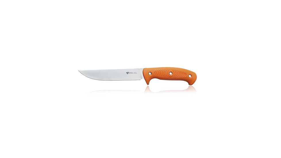 Steel Will Roamer R375 Fixed Blade Knife, 6.4in, 9Cr18MoV Steel, TPE, Orange, R375-1OR