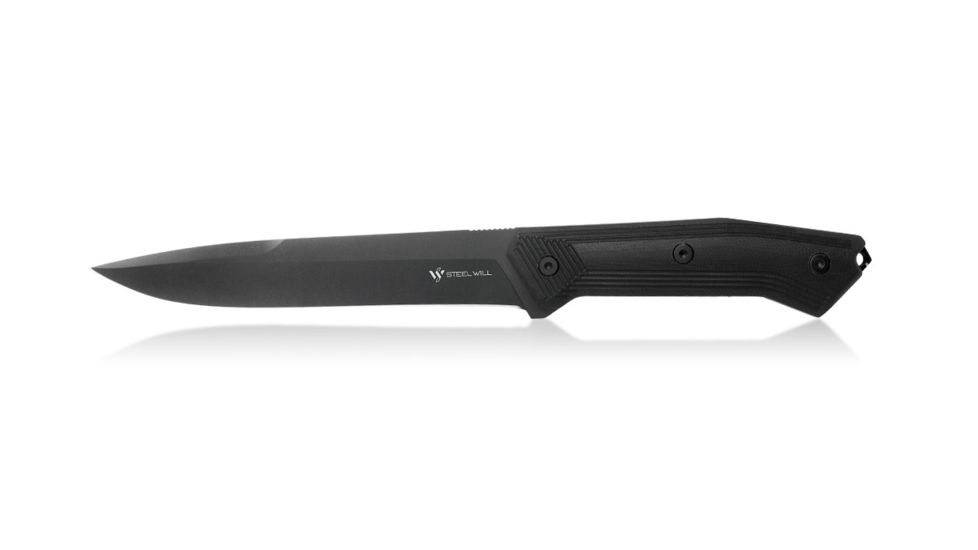 Steel Will Sentence Straight Blade Fixed Blade Knife 12.24 in OAL, Black 112