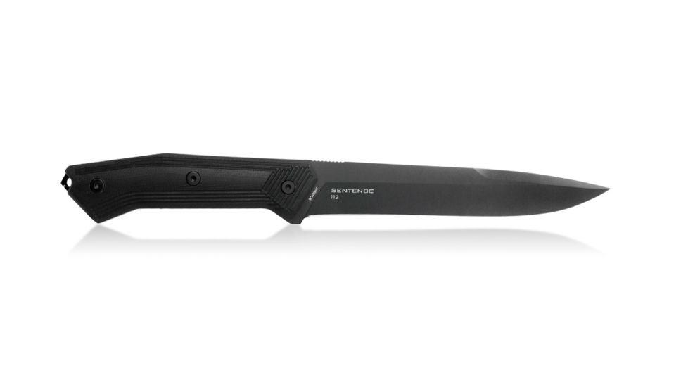 Steel Will Sentence Straight Blade Fixed Blade Knife 12.24 in OAL, Black 112