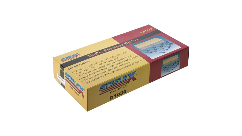 Steelex 16 pc. Forstner Bit Set, 1/4in 2-1/8in D1030