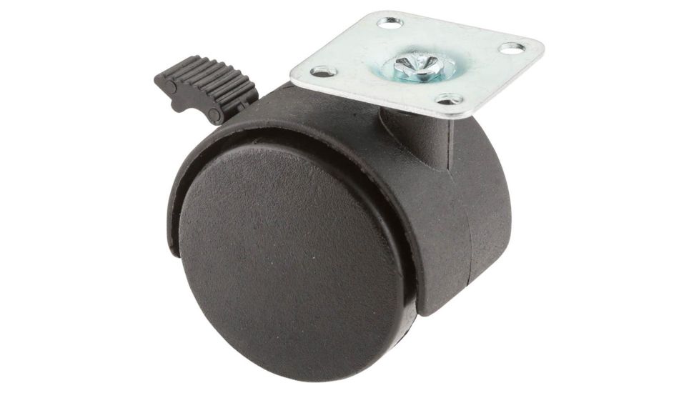 Steelex 2in Nylon Swivel Caster, Plate Mount with Lock D2634