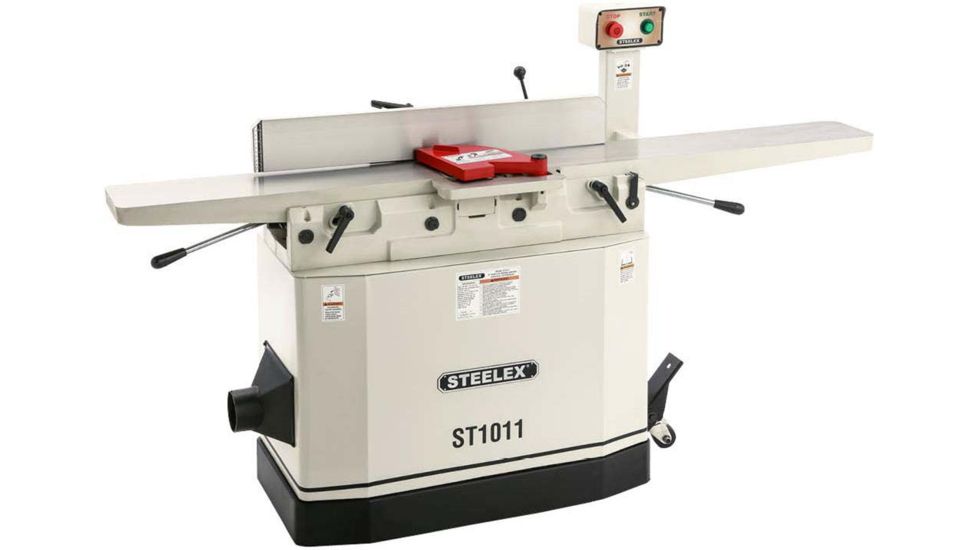 Steelex 8in Jointer with Helical Cutterhead, Mobile Base and Parallelogram Beds ST1011