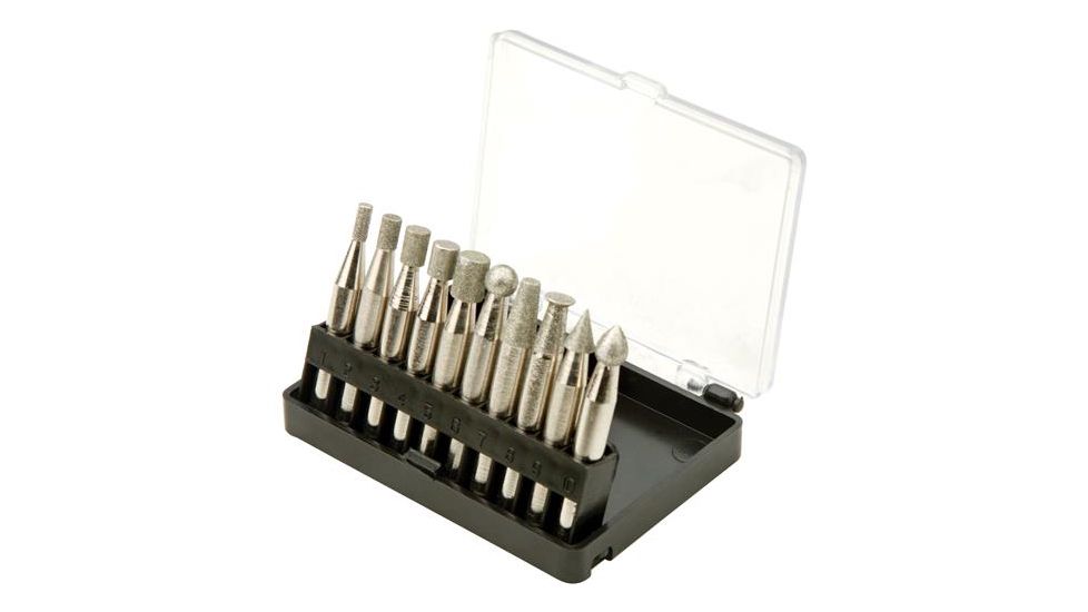Steelex Plus Diamond Grit Burr Set, 150 Grit, 10 pc., 1/4in. Shank D2470