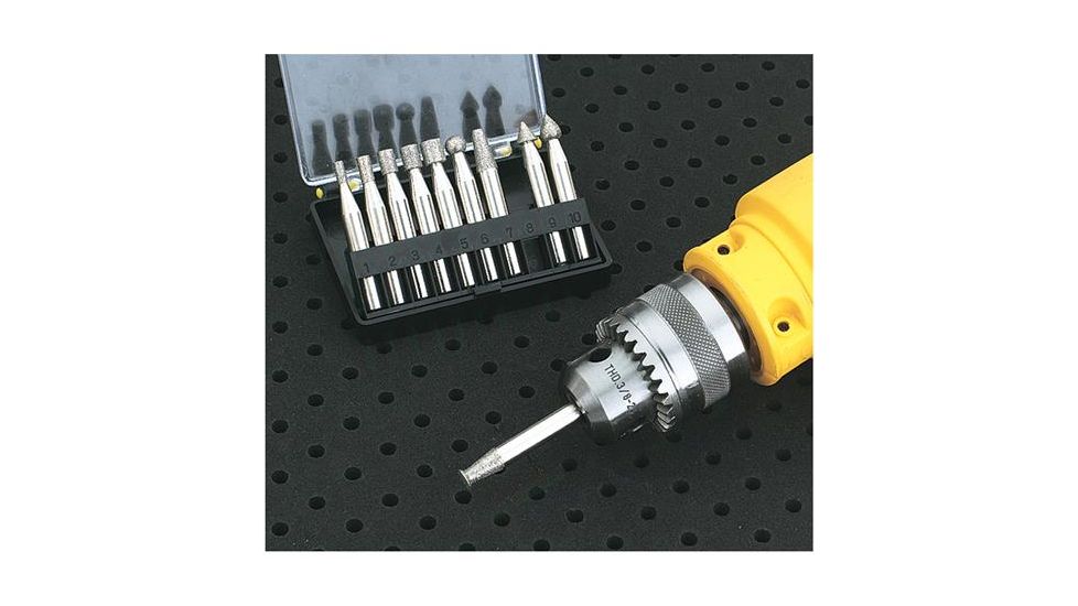 Steelex Plus Diamond Grit Burr Set, 150 Grit, 10 pc., 1/4in. Shank D2470