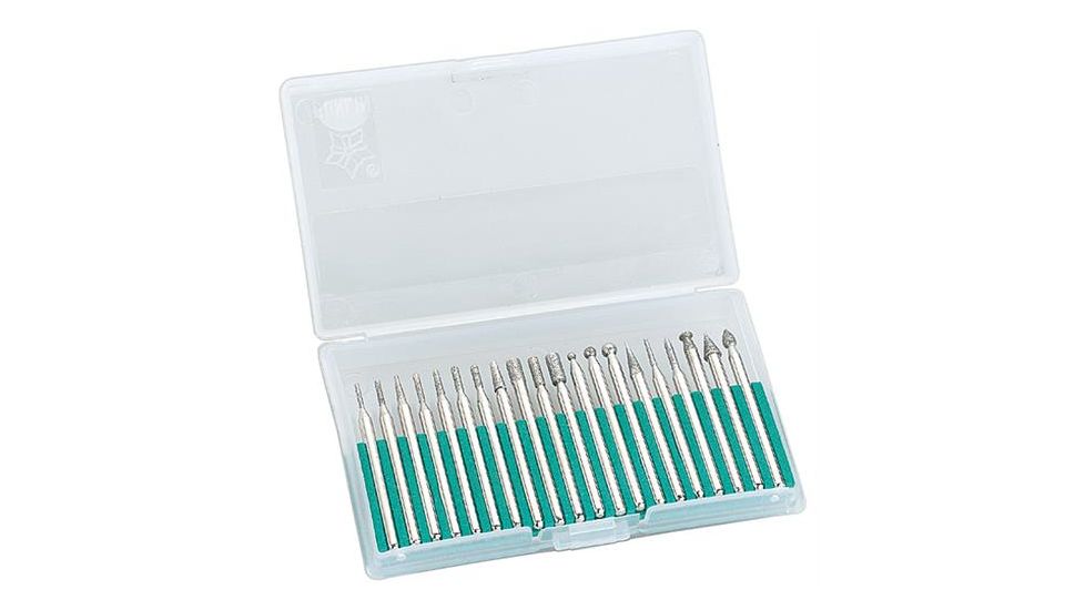 Steelex Plus Diamond Grit Burr Set, 150 Grit, Mini Set, 20 pc., 1/8in. Shank D2471