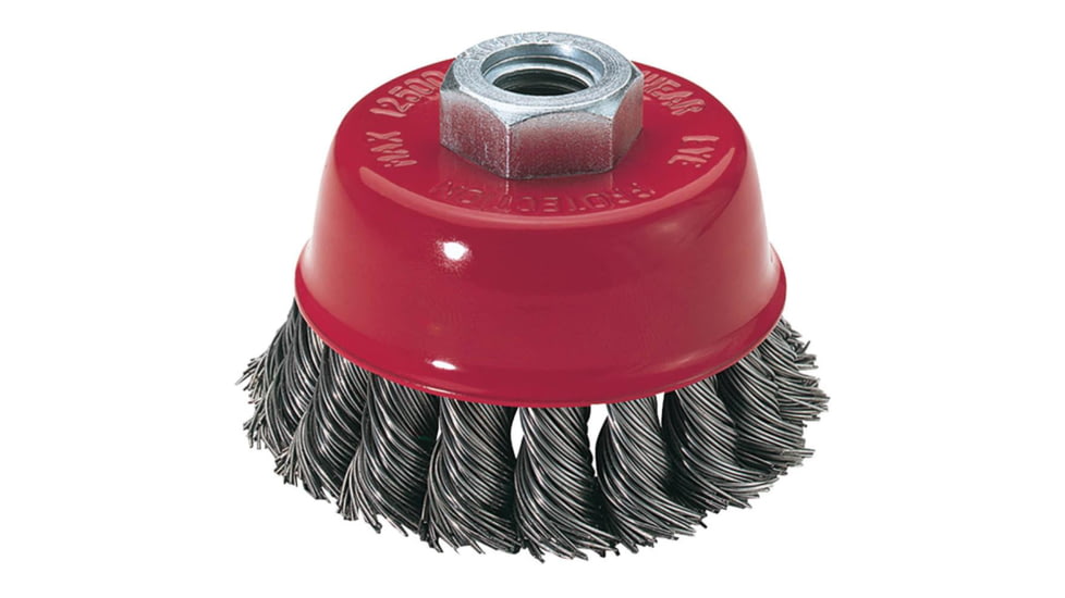 Steelex Plus 2-1/2in Twist Knotted Steel Wire Cup Brush 5/8-11 Thread D2279