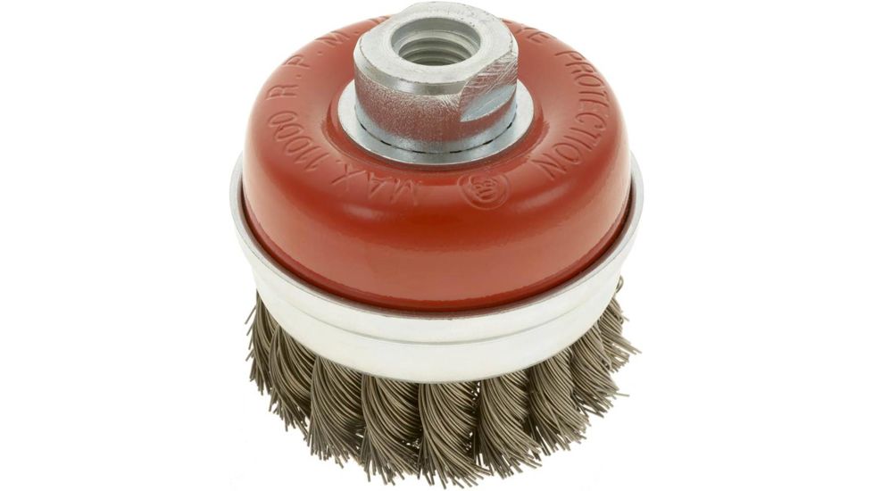 Steelex Plus 3in Twist Knotted Steel Wire Cup Brush M14-2mm Thread D2297