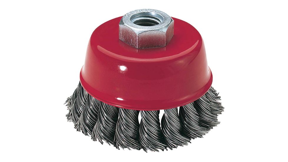 Steelex Plus 5in Twist Knotted Steel Wire Cup Brush M14-2mm Thread D2299