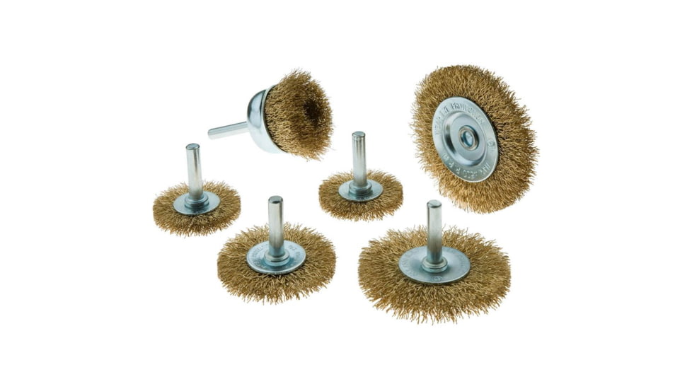 Steelex Plus 6 pc. Brass Coated Wire Brush Set D2290