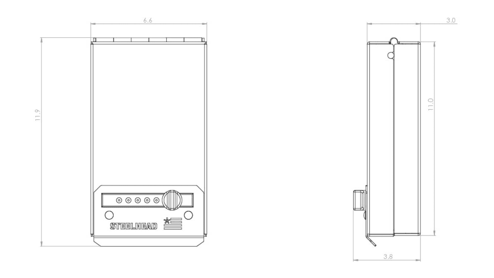 Steelhead Outdoors Gen 3 Small Fast Access Pistol Box, Black, Small, SLC-6511C