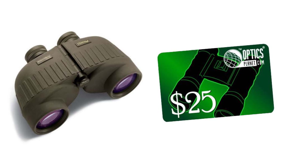 Steiner 10x50mm Military-Marine Porro Prism Binocular and FREE 25 OpticsPlanet Gift Certificate, 2035-210-KIT1