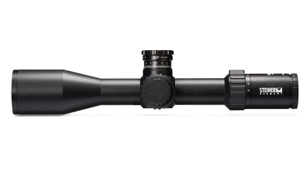 Steiner M5Xi Military 3-15x50 mm Rifle Scope, 34 mm Tube, First Focal Plane, Black, Matte, Red MSR2 Reticle, Mil Rad Adjustment, 8707-MSR2