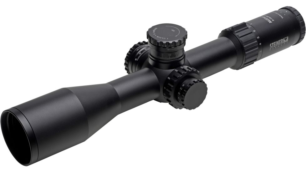 Steiner M5Xi Military 3-15x50 mm Rifle Scope, 34 mm Tube, First Focal Plane, Black, Matte, Red MSR2 Reticle, Mil Rad Adjustment, 5573