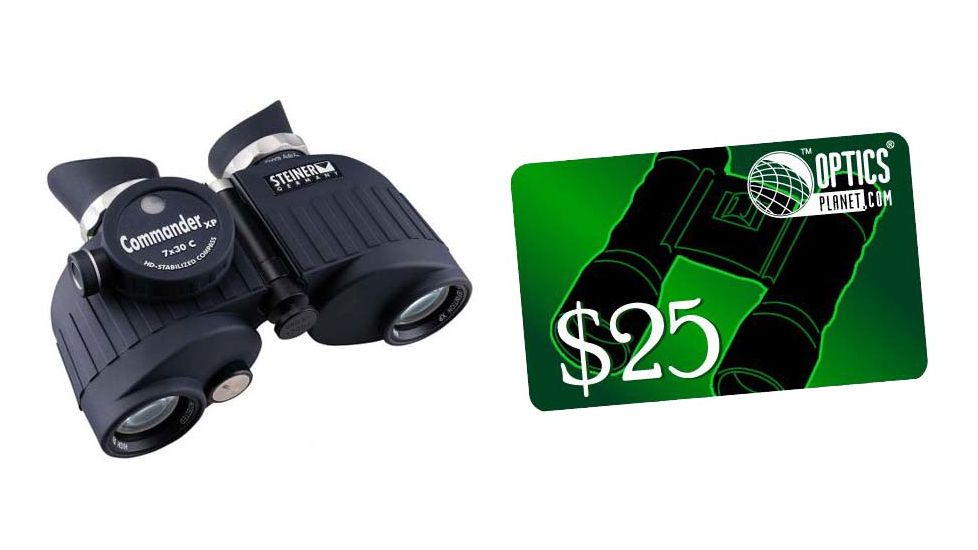 Steiner 7x30 Commander XP with Compass Binocular and FREE 25 OpticsPlanet Gift Certificate