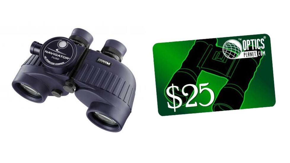 Steiner 7x50 Navigator Marine Binocular w/Compass and FREE 25 OpticsPlanet Gift Certificate