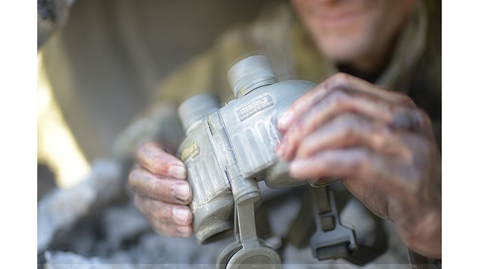 Steiner 8x30mm M30r Military Porro Prism Binoculars with Mil Ranging Reticle, NBR Long Life Rubber Armoring, OD Green, 2640