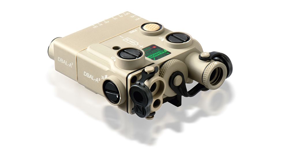 Steiner Laser Devices Civilian Dual Beam Aiming Laser DBAL-A3, CIVILIAN LEGAL, Class IIIa, IR - Class I, Green Laser .7mW, Desert Sand, 9009