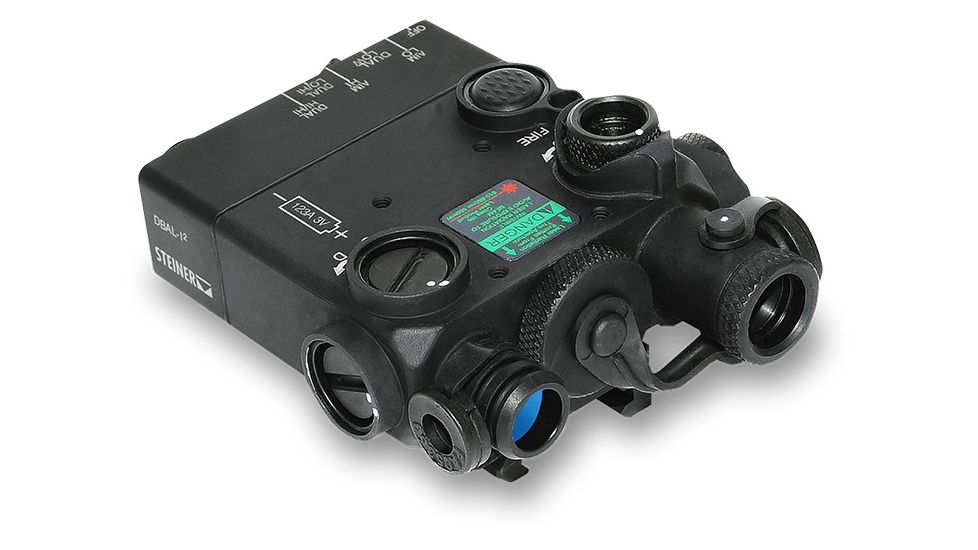 Steiner Laser Devices Dual Beam Aiming Laser, Intelligent DBAL-I2, PEQ-2, IR, Class I, 4mW Adjustable IR Illumination, Black, 9007