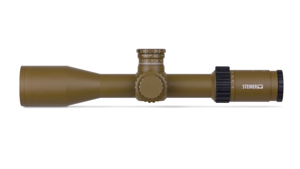 Steiner M5Xi Military 3-15x50 mm Rifle Scope, 34 mm Tube, First Focal Plane, Coyote Brown, Matte, Red MSR2 Reticle, Mil Rad Adjustment, 8713