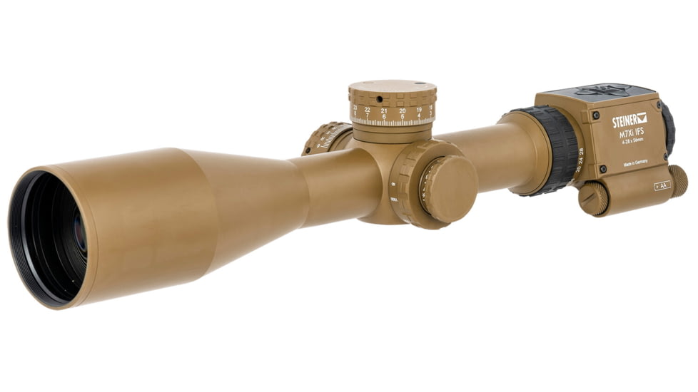 Steiner M7Xi Rifle Scope, 4-28x56mm, 34mm Tube, First Focal Plane, MSR2 Reticle, Matte, Coyote Brown, 8720-MSR2IFS