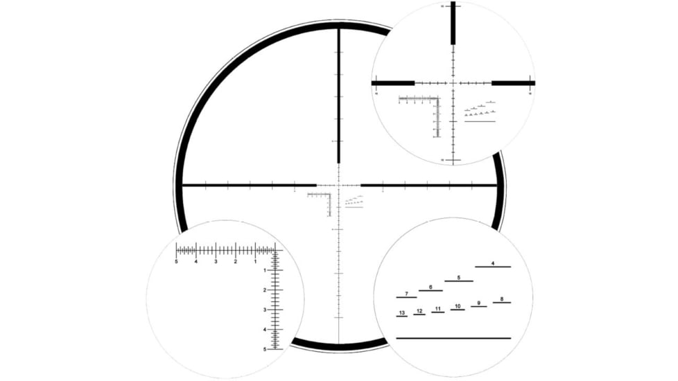OPEN BOX, DEALER DEMO, Steiner M5Xi Military 5-25x56 mm Rifle Scope, 34 mm Tube, First Focal Plane, Black, Matte, Red MSR Reticle, Mil Rad Adjustment, 5550-DMO
