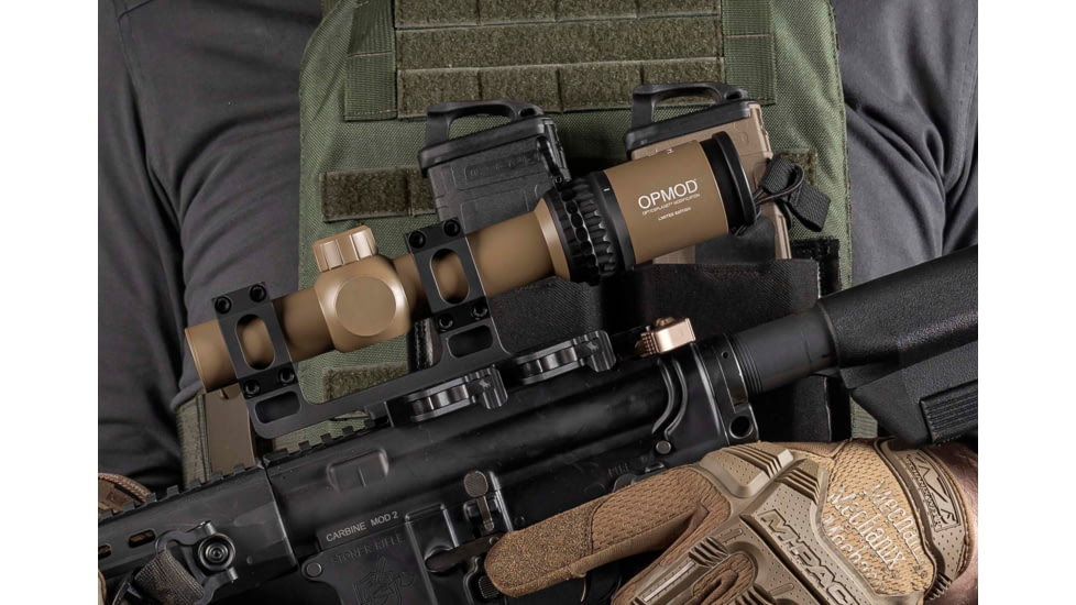 Steiner OPMOD P4Xi 1-4x24mm Tactical Illuminated Rifle Scope, 30mm Tube, Second Focal Plane P3TR Reticle, FDE, 5203