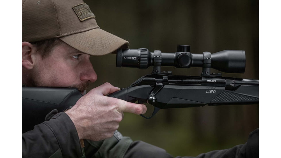 Steiner Predator 4S 4-16x44mm Rifle Scope, 30mm, Second Focal Plane, Short E3 Reticle, Black, 8777