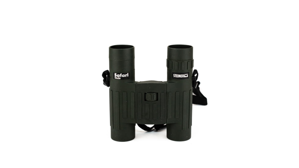 Steiner Safari 10x26mm Roof Prism Binoculars, NBR Long Life Rubber Armoring, Green, 2040