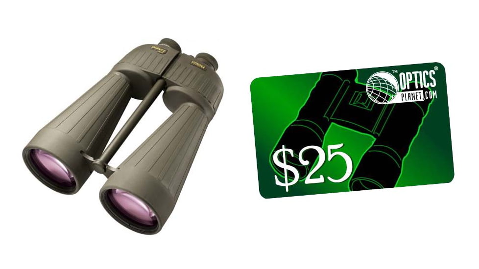 Steiner M2080 20x80 Porro Prism Binoculars w/ 25 OpticsPlanet Gift Certificate, Olive Drab Green, 420-KIT1