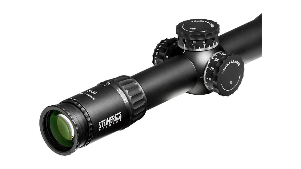 Steiner T5Xi 5-25x56 mm Rifle Scope, 34mm Tube, First Focal Palne, Red SCR Reticle, Matte, Black, 5122