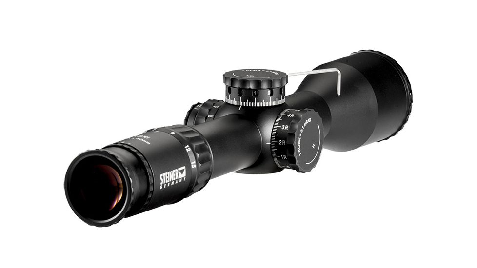 Steiner T5Xi 5-25x56 mm Rifle Scope, 34mm Tube, First Focal Palne, Red SCR Reticle, Matte, Black, 5122