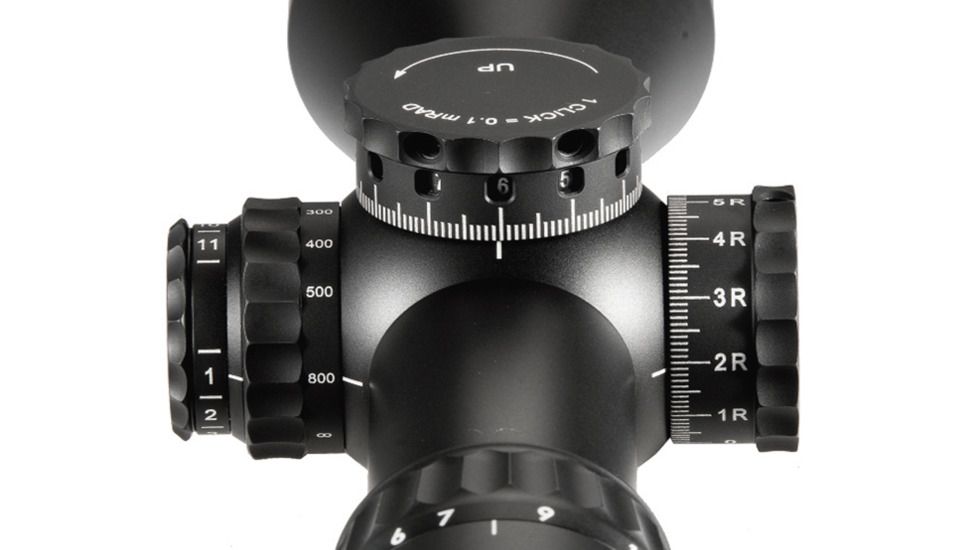 DEMO, Steiner T5Xi 5-25x56 mm Rifle Scope, 34 mm Tube, First Focal Plane, Black, Matte, Red SCR Reticle, Mil Rad Adjustment, 5122-DEMO