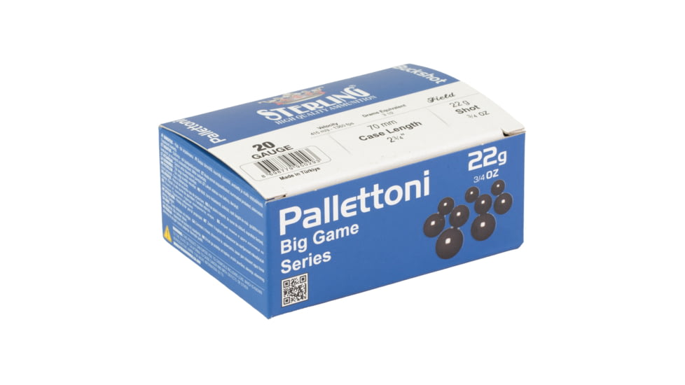 Sterling Big Game Series, 20 Gauge, 2.75", 00 Buckshot, 6/8 oz, Shot Shell, 10 Round Box, 8698779950293
